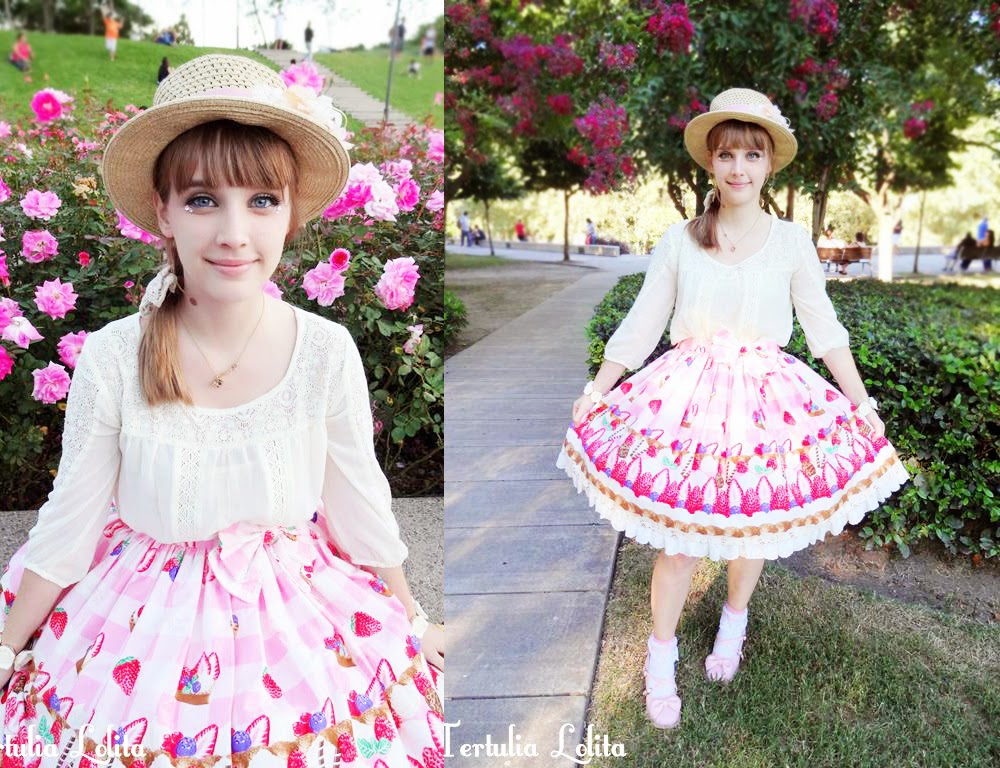 Angelic Pretty Triple Tart Skirt in Pink